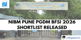 NIBM Pune PGDM BFSI 2026 Shortlist Released
